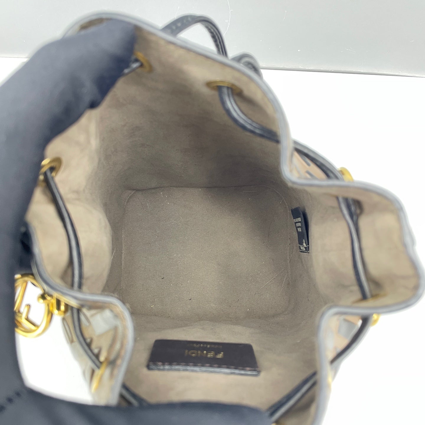 Fendi - Mon Tresor Mini Bucket Bag - Coated canvas with leather trim - Brown and Black - (mini)