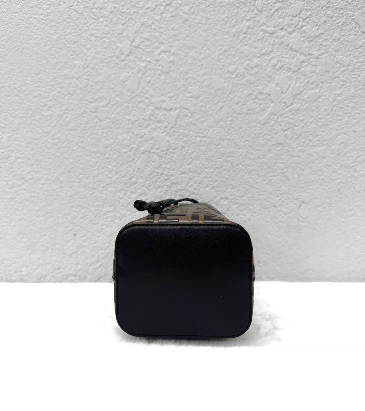 Fendi - Mon Tresor Mini Bucket Bag - Coated canvas with leather trim - Brown with Gold-Tone Hardware - (mini)
