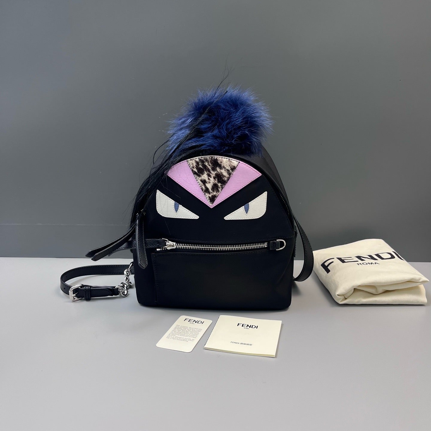Fendi - Monster Backpack - Nylon - Black - (Small)
