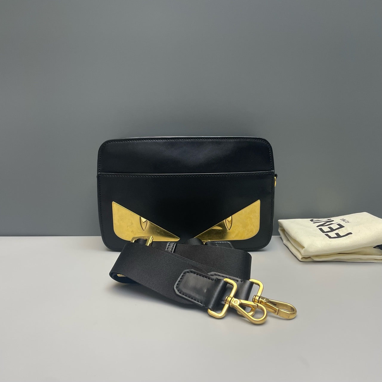 Fendi - Monster Camera Bag - Leather - Black - (Small)