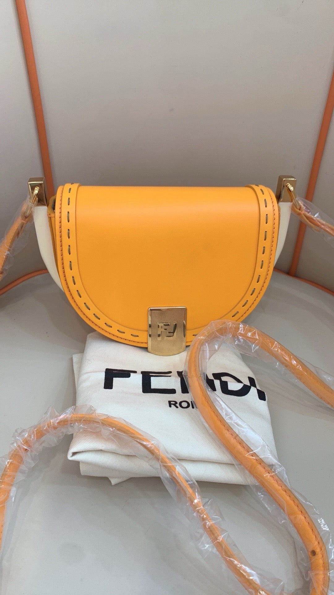 Fendi - Moonlight - Leather - Orange - (small)