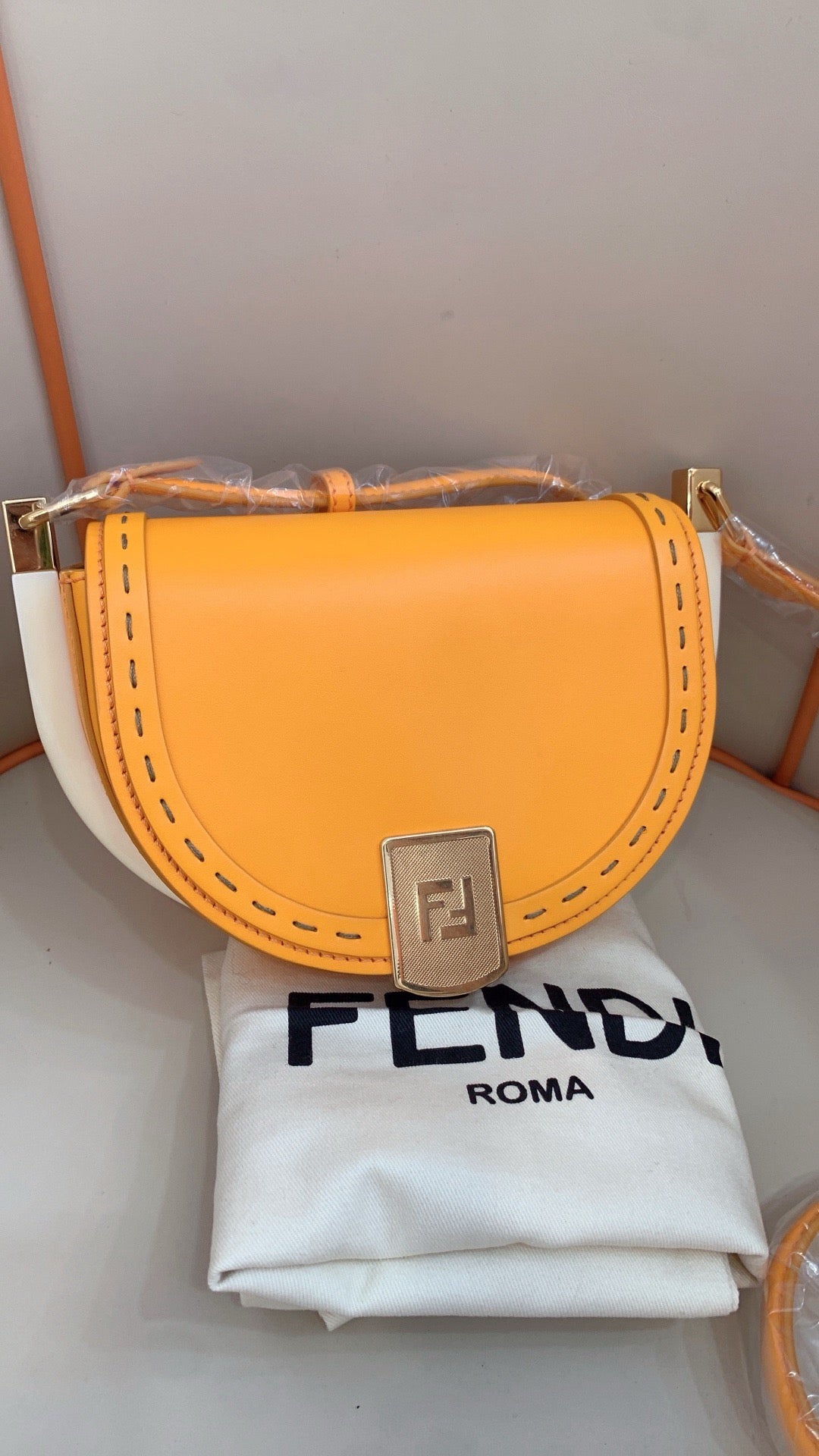Fendi - Moonlight - Leather - Orange - (small)