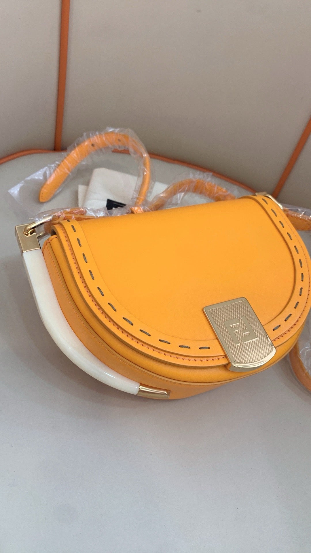 Fendi - Moonlight - Leather - Orange - (small)