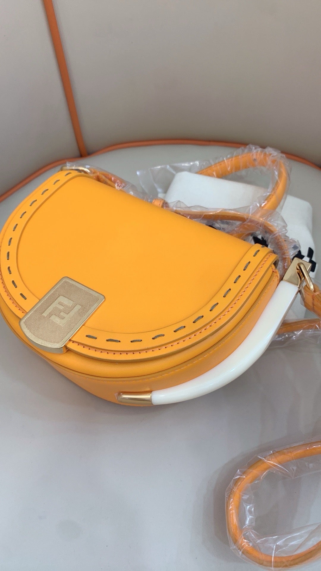 Fendi - Moonlight - Leather - Orange - (small)