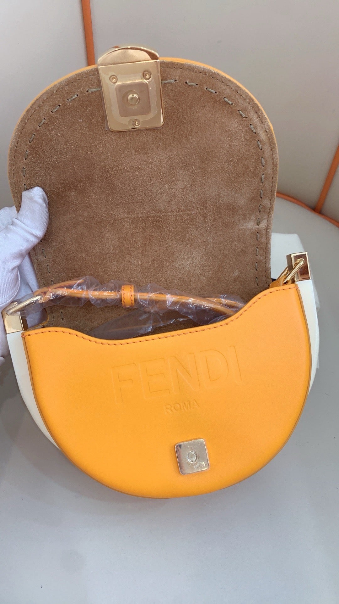 Fendi - Moonlight - Leather - Orange - (small)