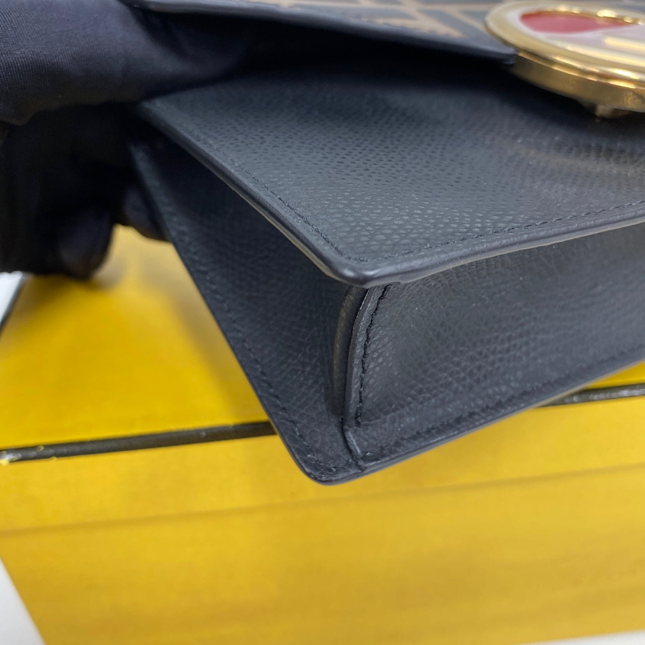 Fendi - Other - Grained leather and coated canvas - Black, Brown, Red with Gold-Tone Hardware - (mini)
