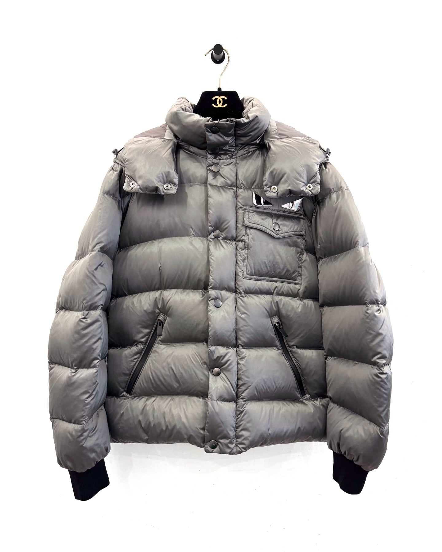 Fendi - Owl Eye Down Jacket - Polyamide with goose down filling - Grey - (48)