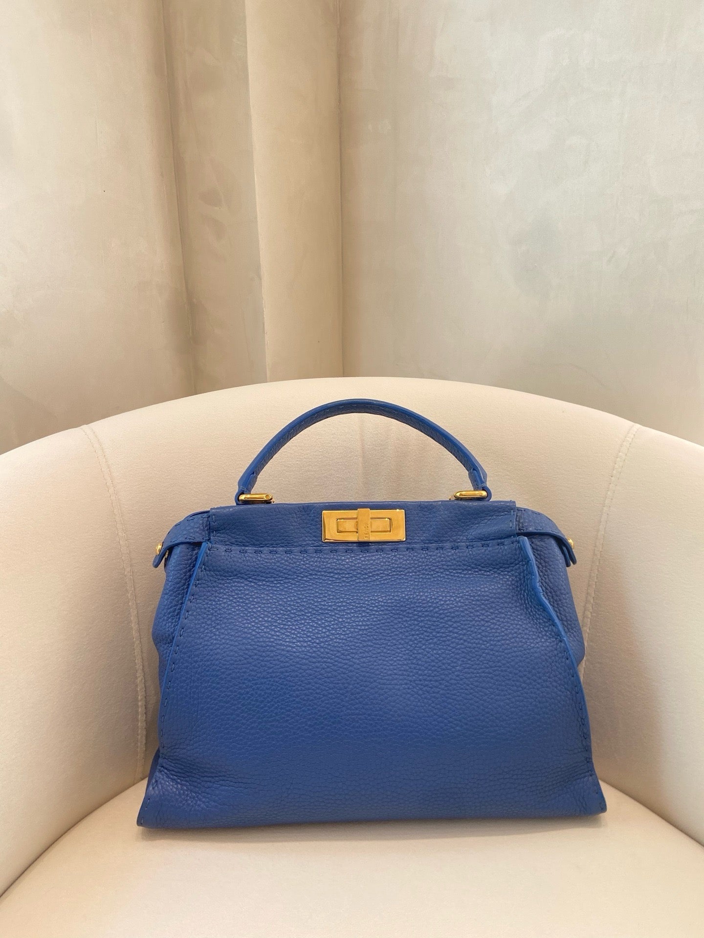 Fendi - Peekaboo - Calfskin - Blue - (medium)