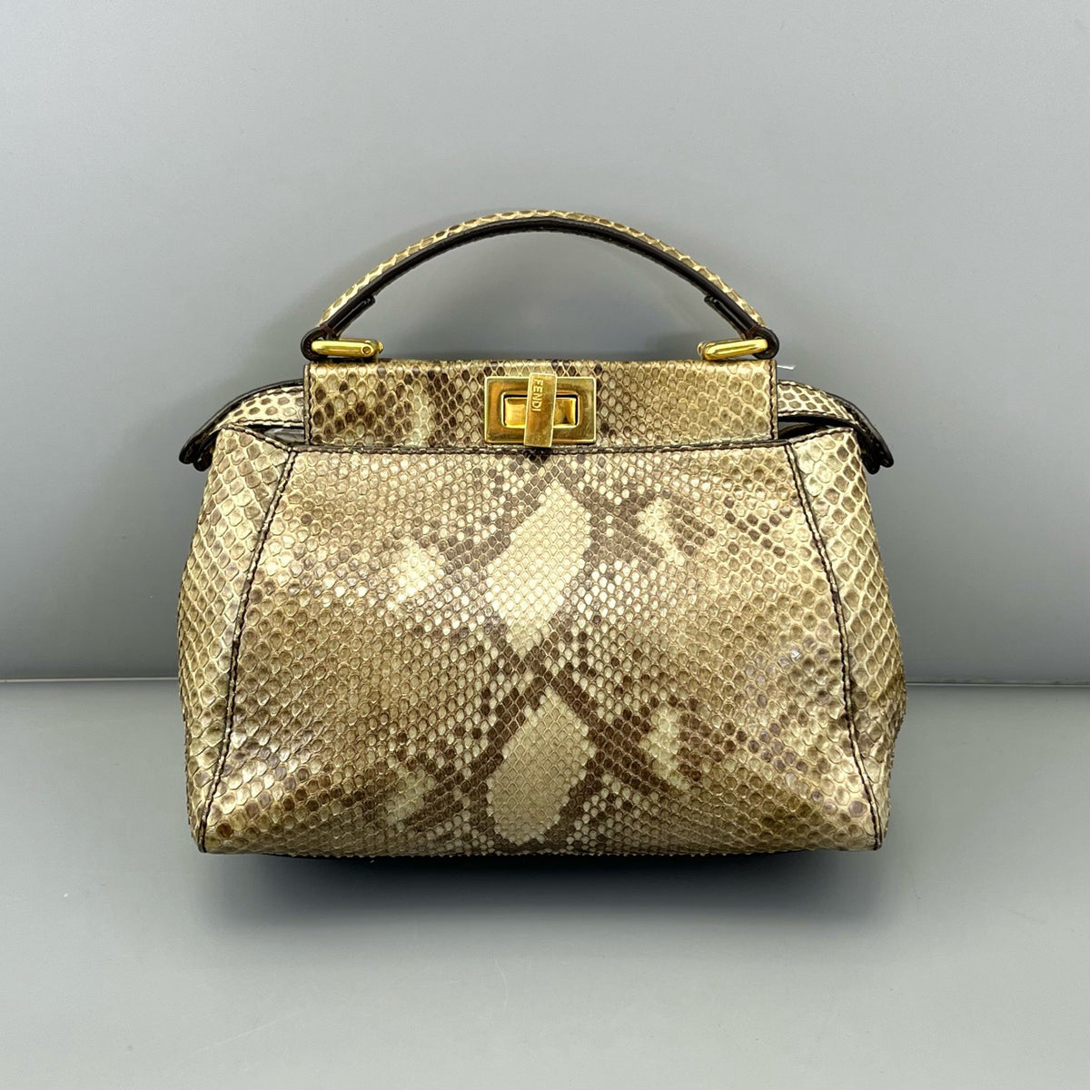 Fendi - Peekaboo - Exotic leathers - Python - Beige - (small)