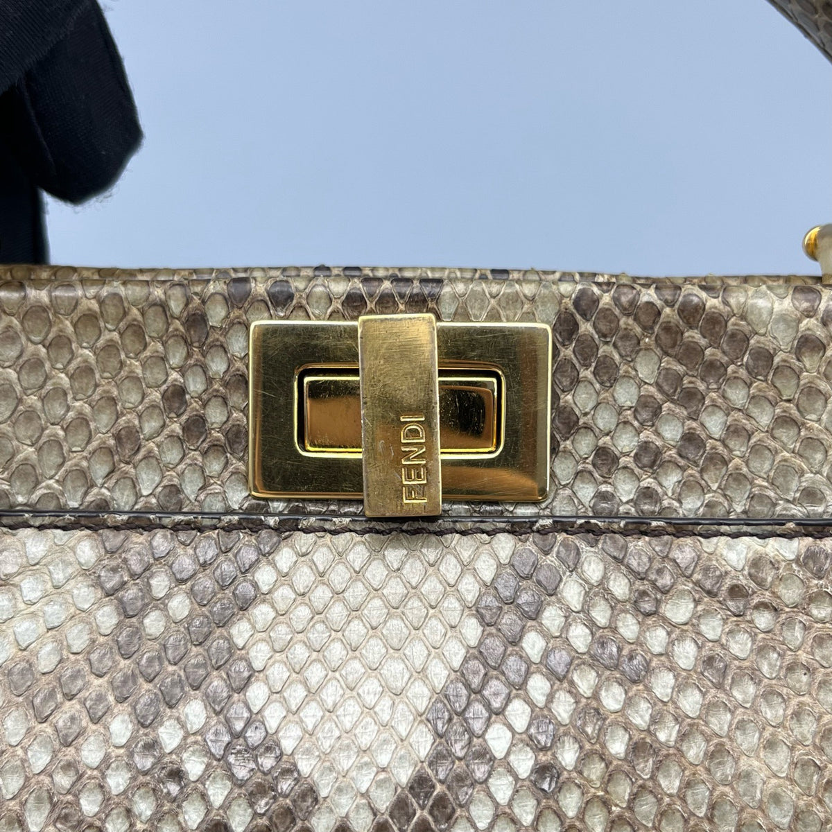 Fendi - Peekaboo - Exotic leathers - Python - Beige - (small)