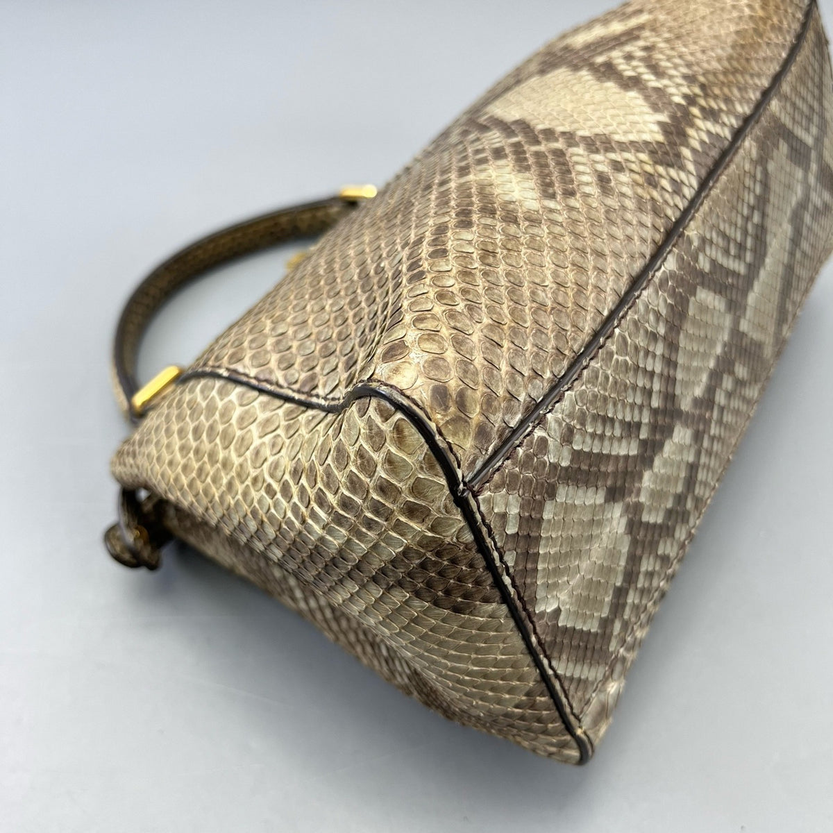 Fendi - Peekaboo - Exotic leathers - Python - Beige - (small)