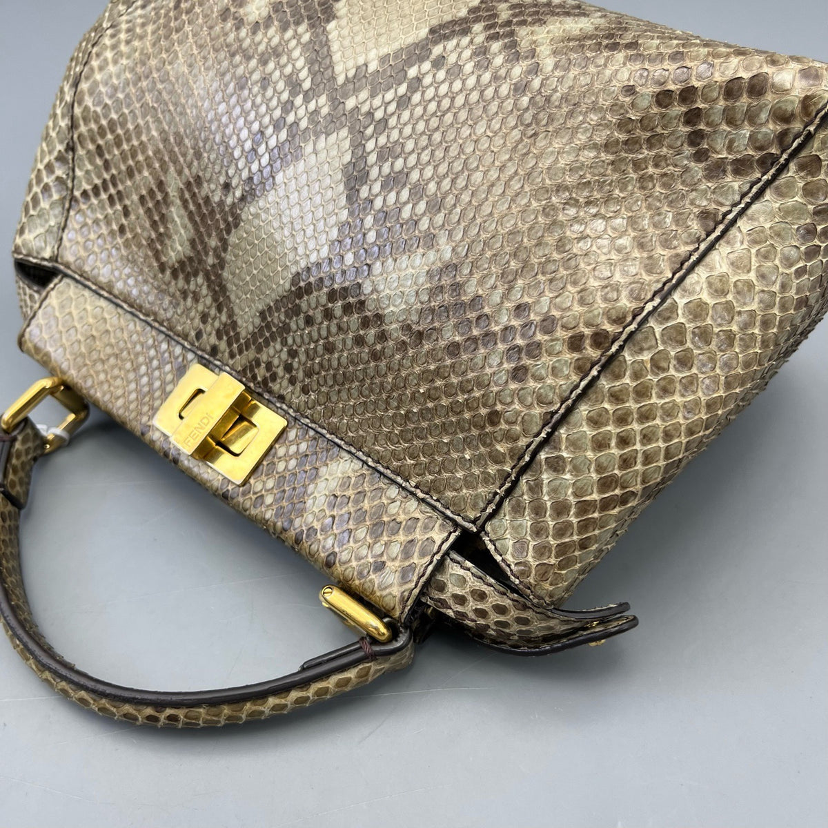Fendi - Peekaboo - Exotic leathers - Python - Beige - (small)