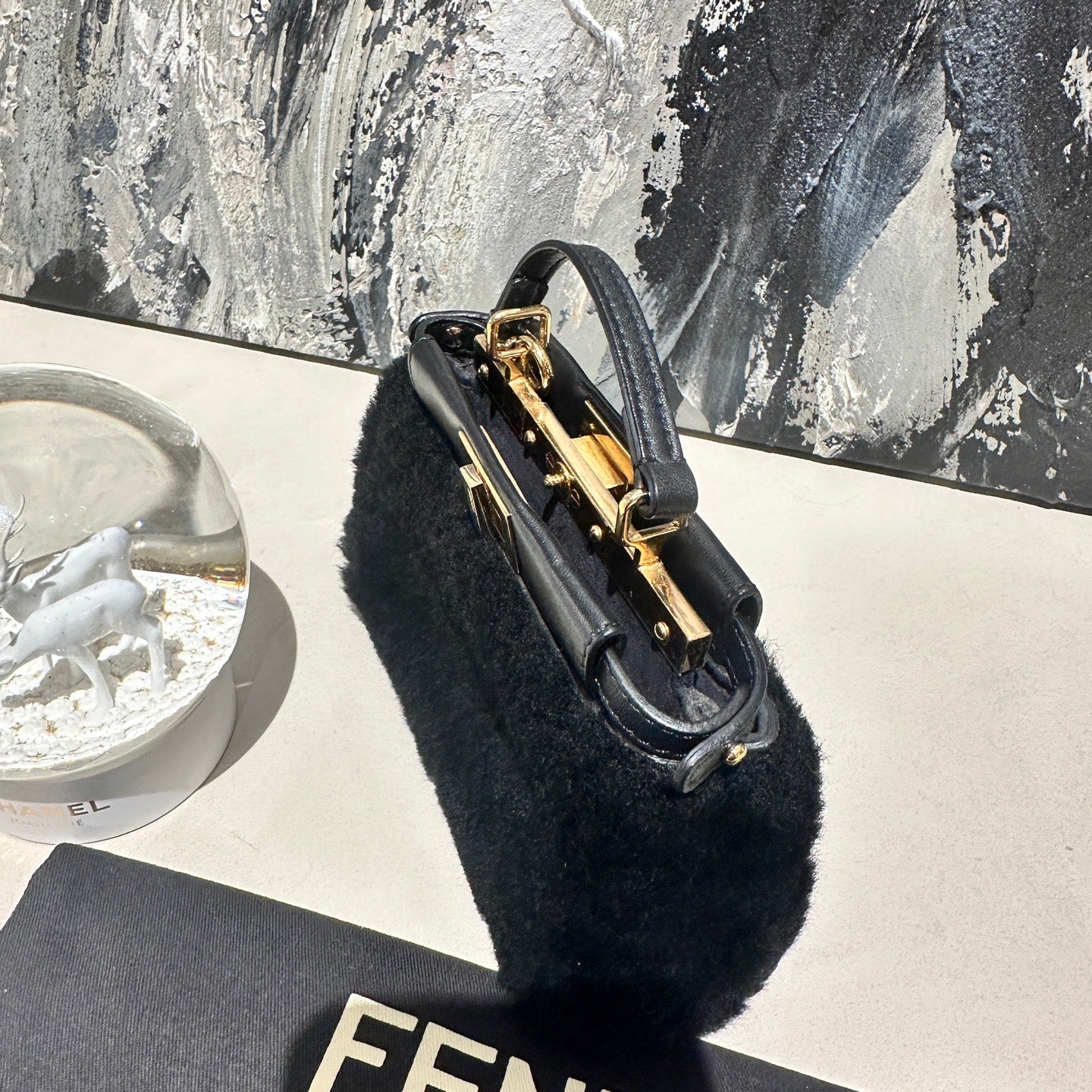 Fendi - Peekaboo - Fur - Black - (mini)
