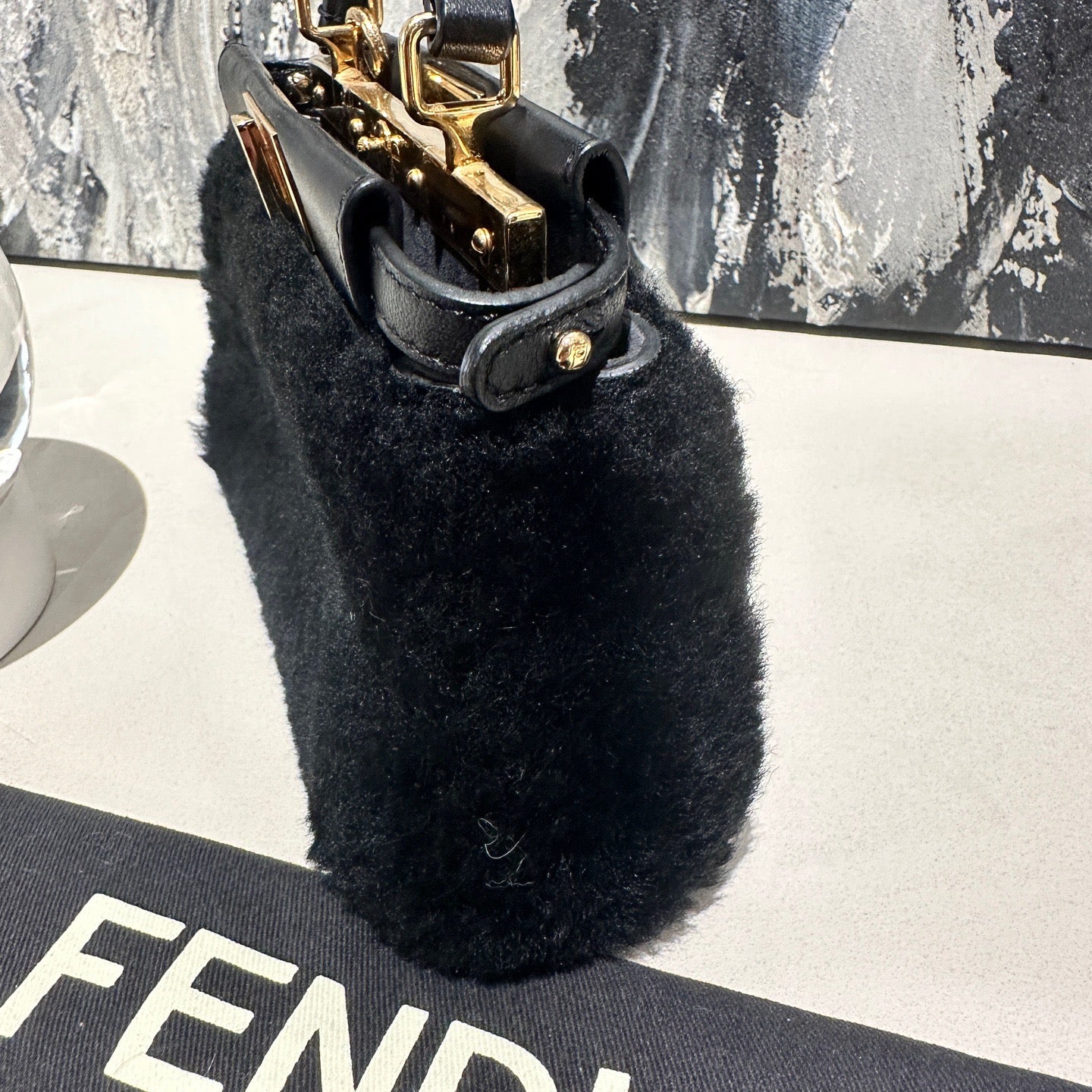 Fendi - Peekaboo - Fur - Black - (mini)