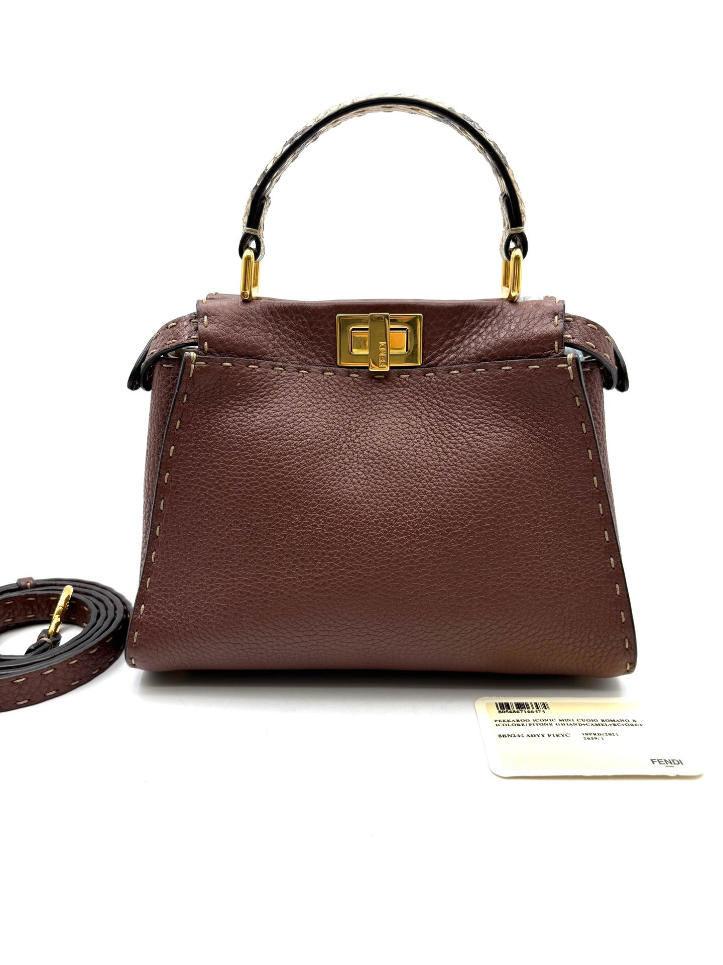 Fendi - Peekaboo Iconic - Leather - Brown - (mini)