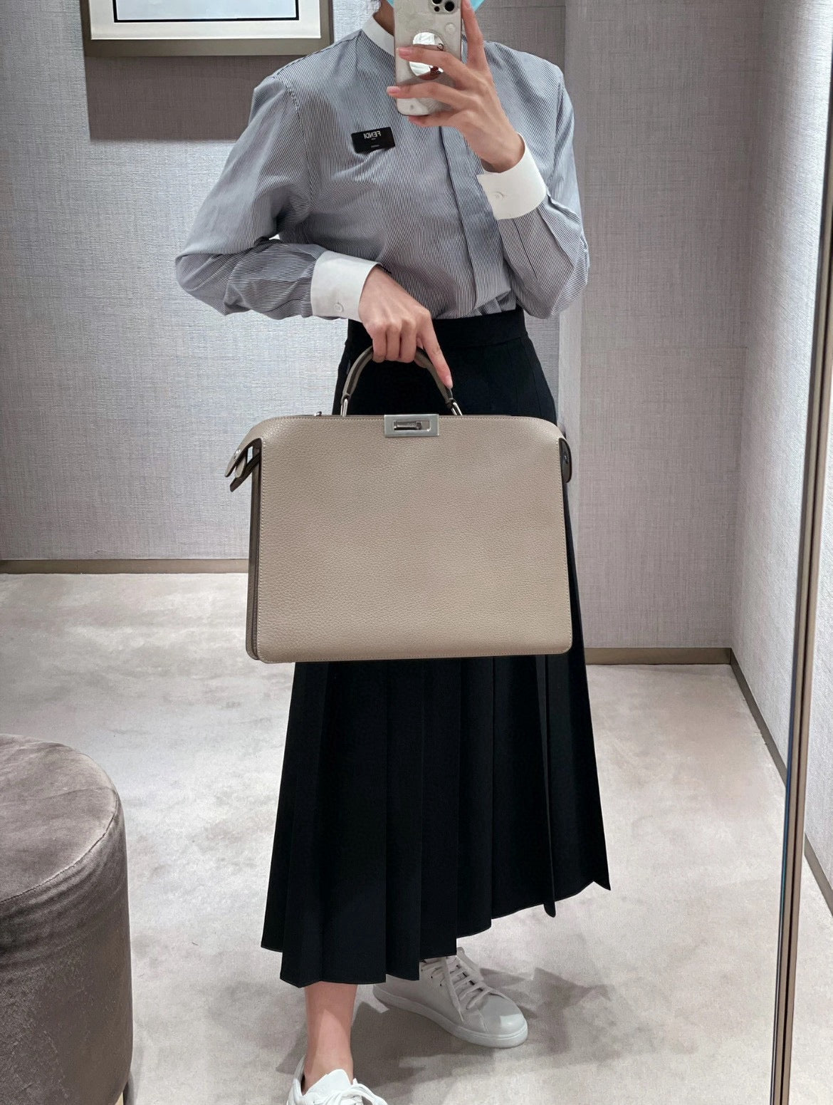 Fendi - Peekaboo Iseeu - Calfskin - Beige - (Large)