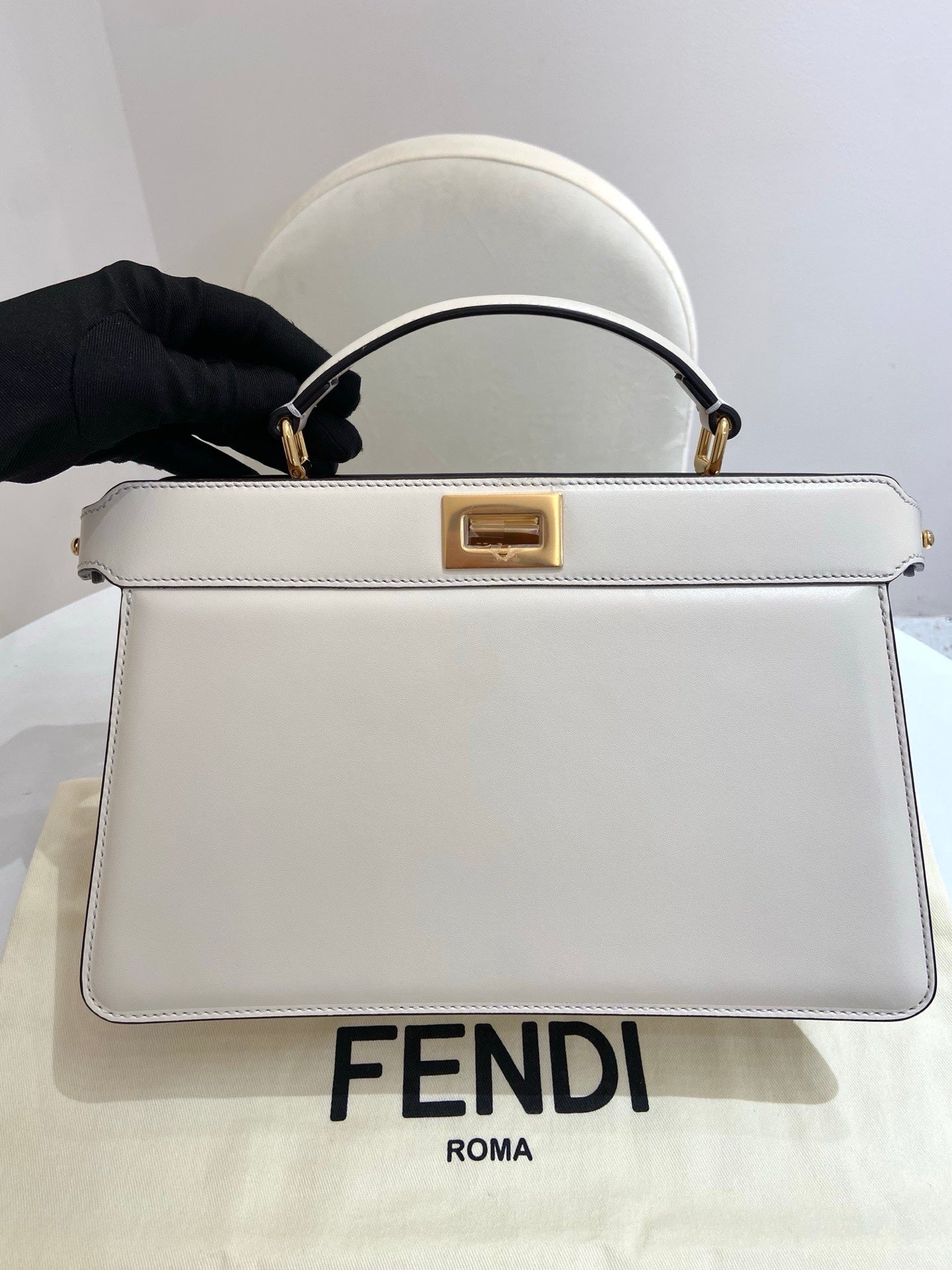 Fendi - Peekaboo Iseeu - Leather - White - (mini)