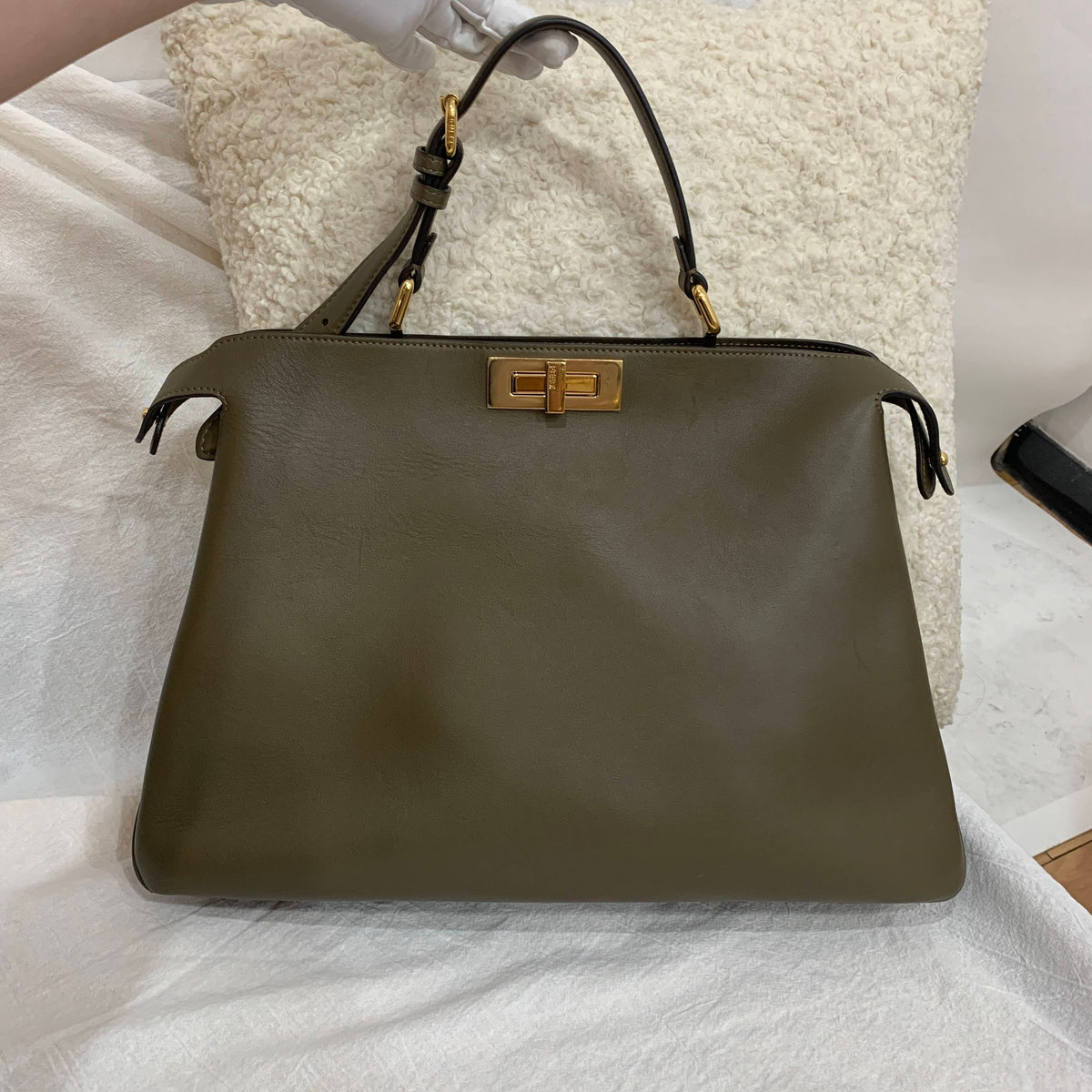 Fendi - Peekaboo ISeeU Soft Large - Leather - Green - (large)