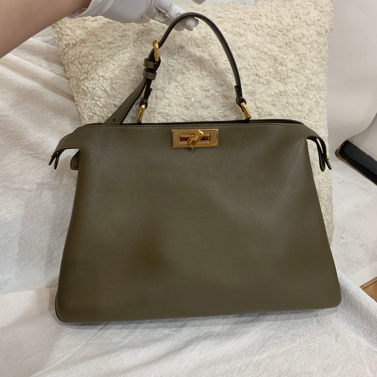 Fendi - Peekaboo ISeeU Soft Large - Leather - Green - (large)