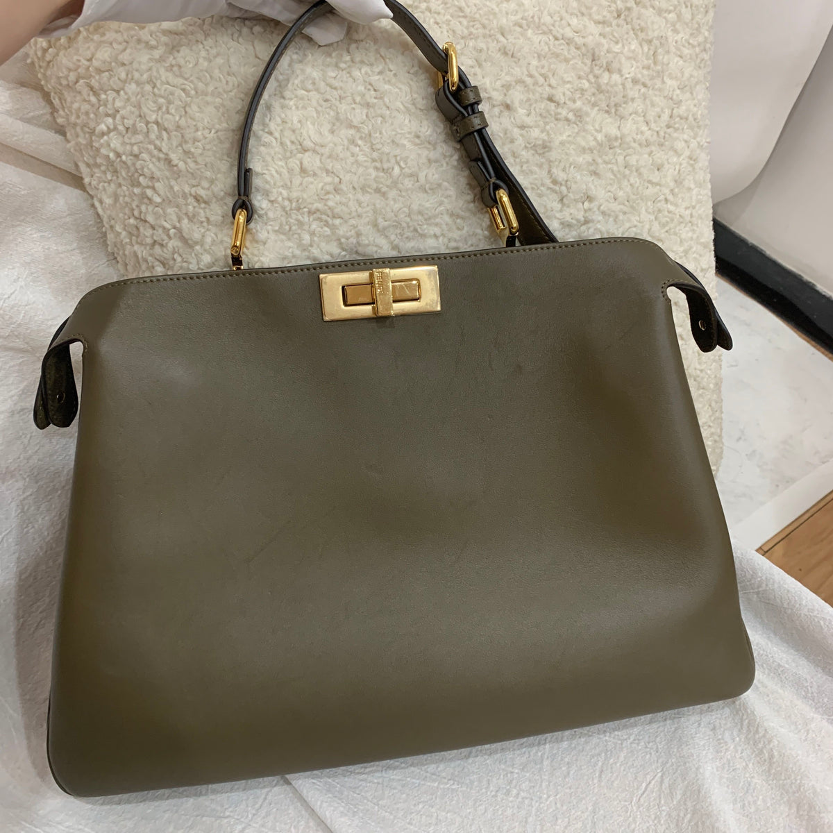 Fendi - Peekaboo ISeeU Soft Large - Leather - Green - (large)