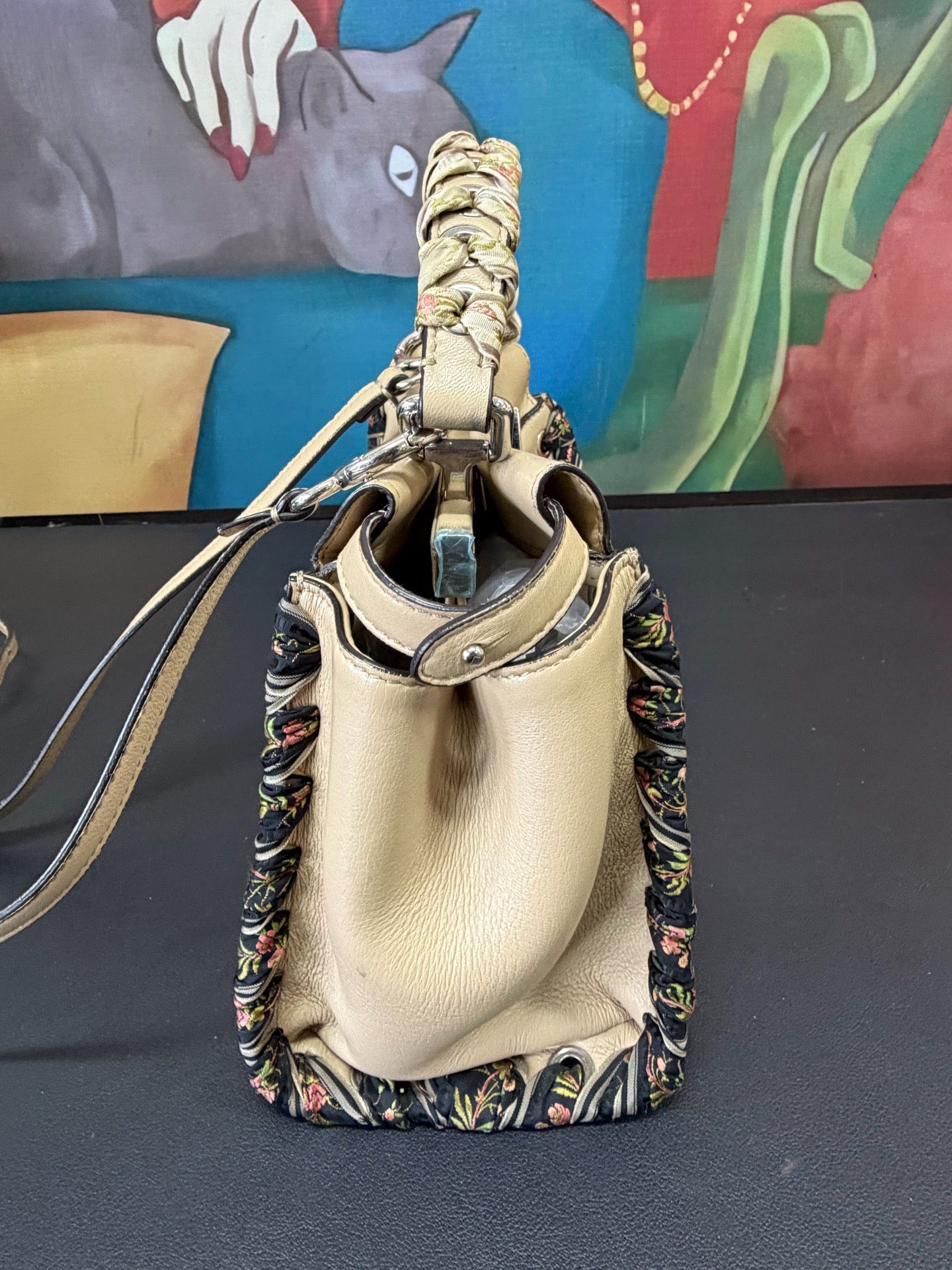 Fendi - Peekaboo - Leather - Beige - (mini)