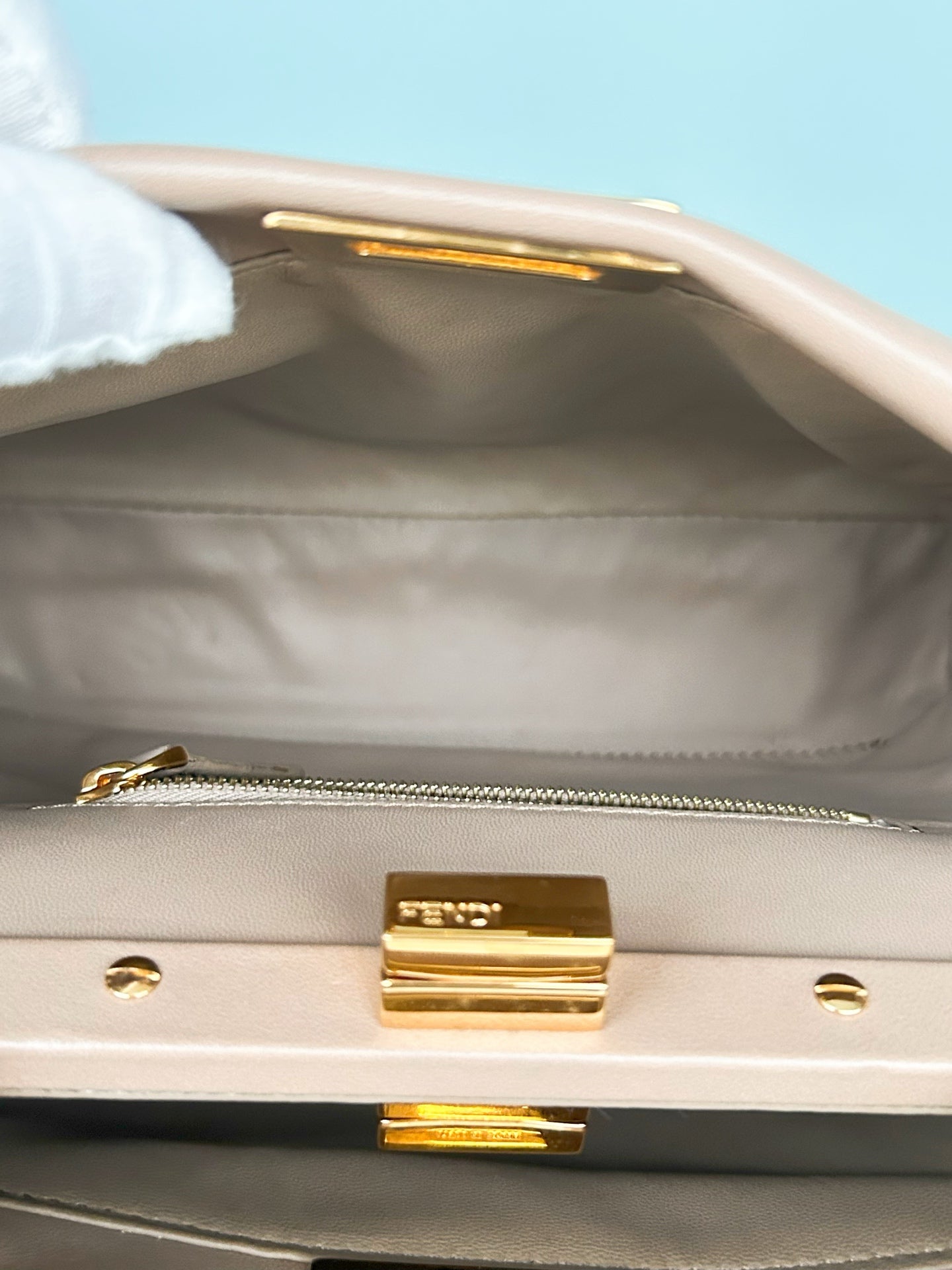 Fendi - Peekaboo - Leather - Beige - (mini)