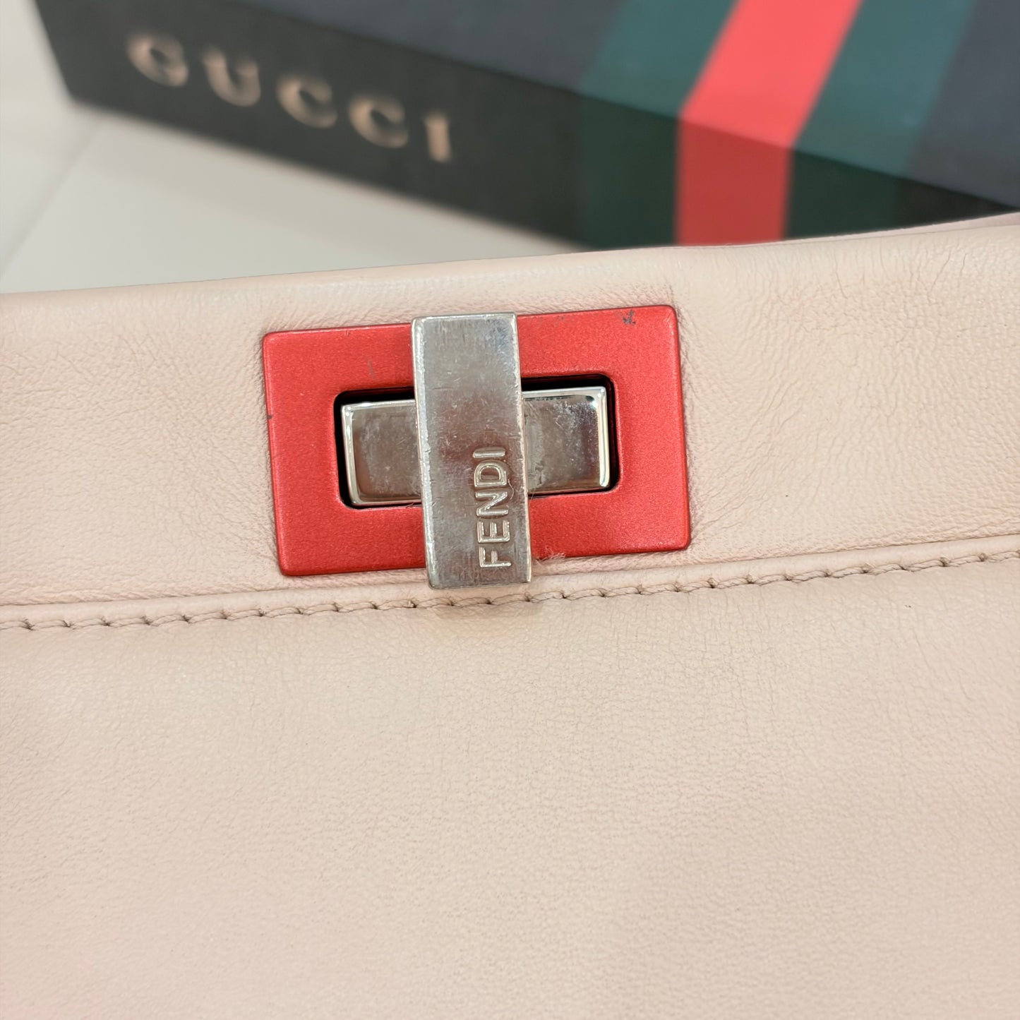 Fendi - Peekaboo - Leather - Beige - (small)
