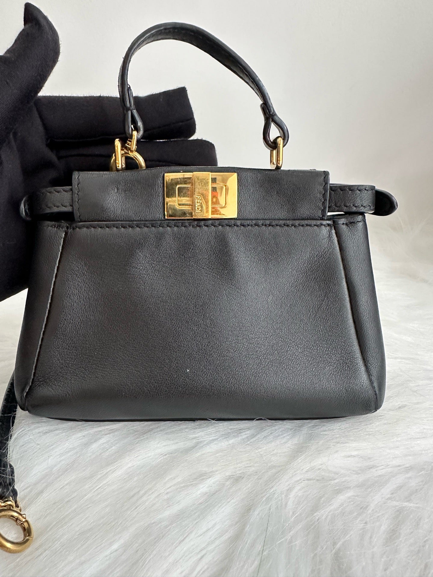 Fendi - Peekaboo - Leather - Black - (mini)