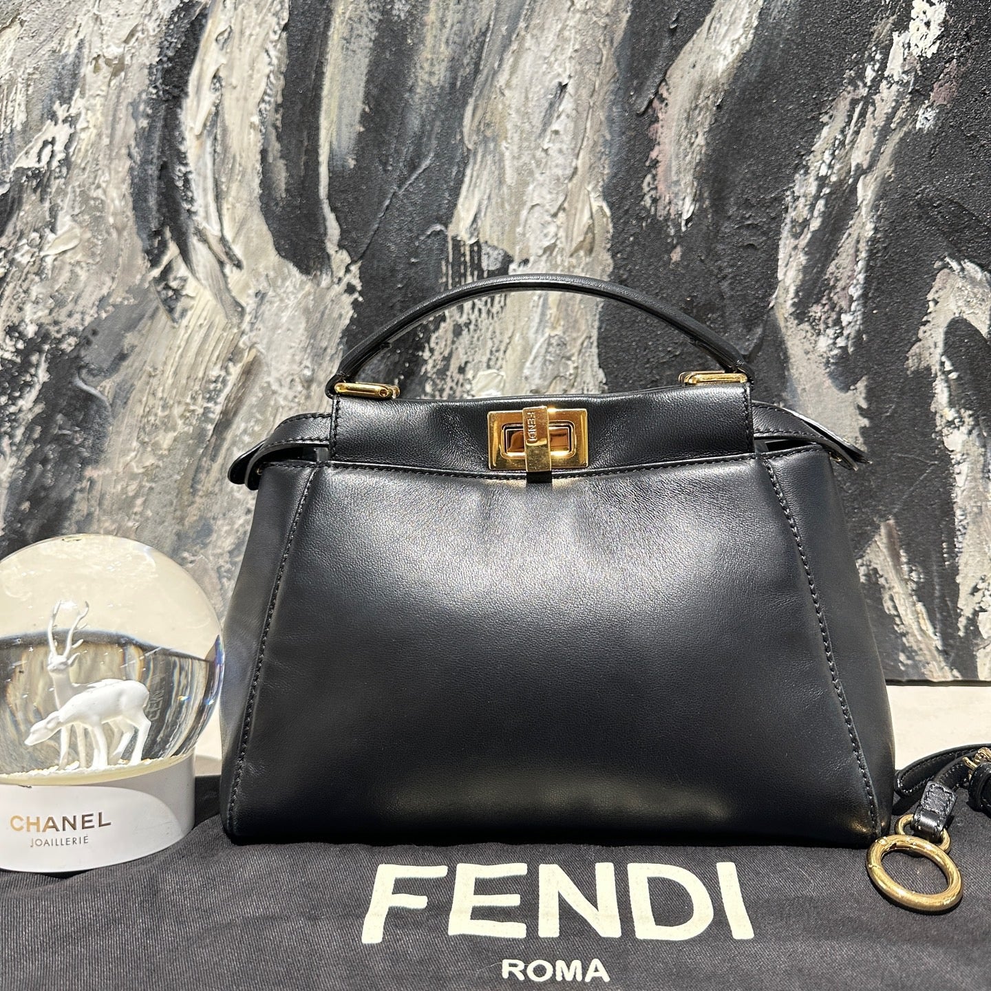 Fendi - Peekaboo - Leather - Black - (small)