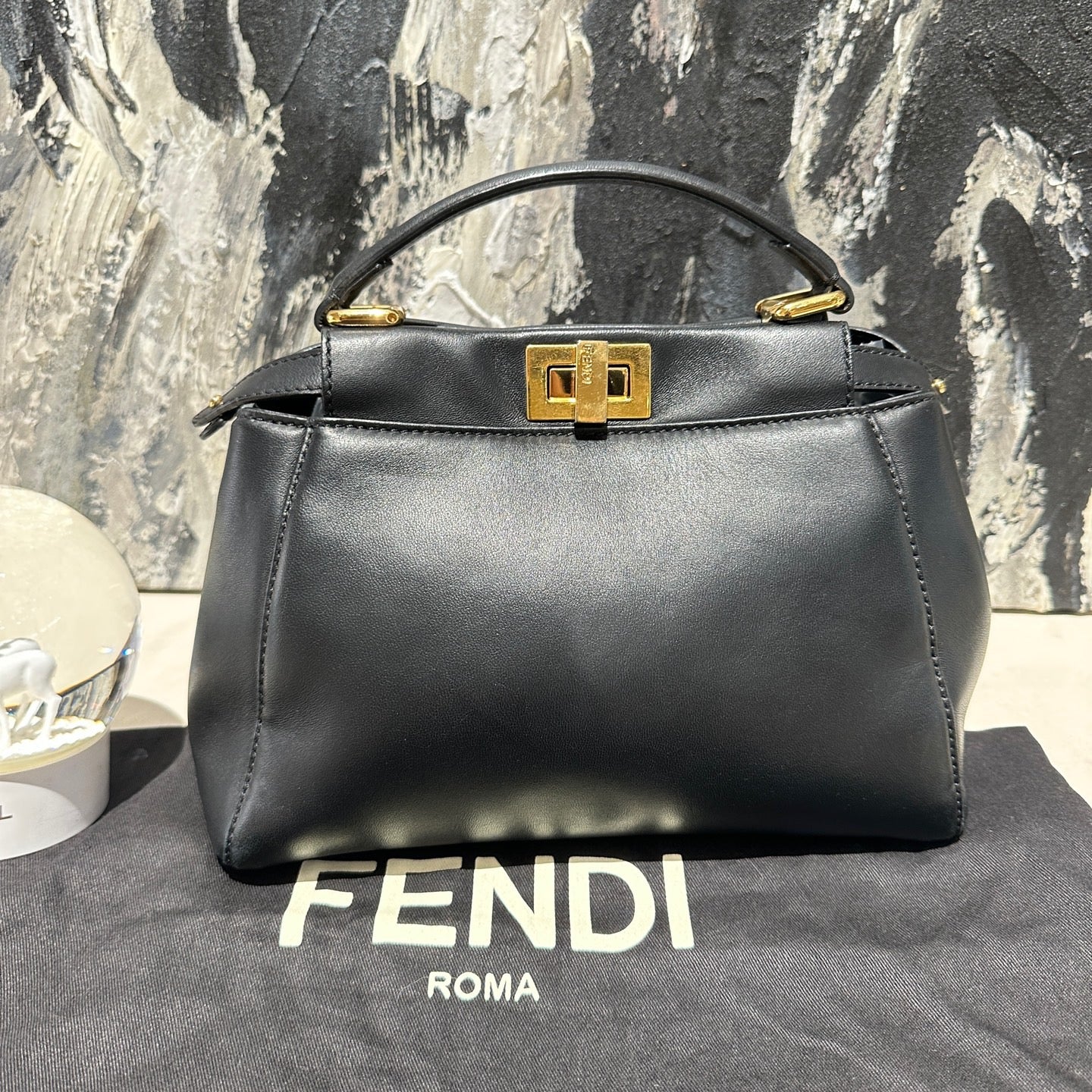 Fendi - Peekaboo - Leather - Black - (small)