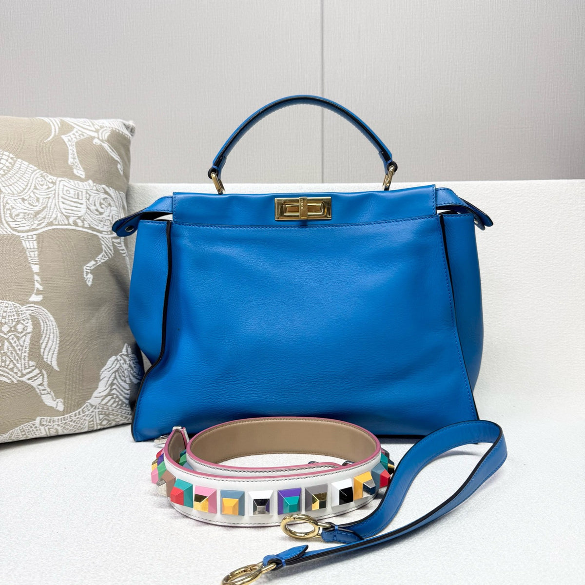 Fendi - Peekaboo - Leather - Blue - (large)