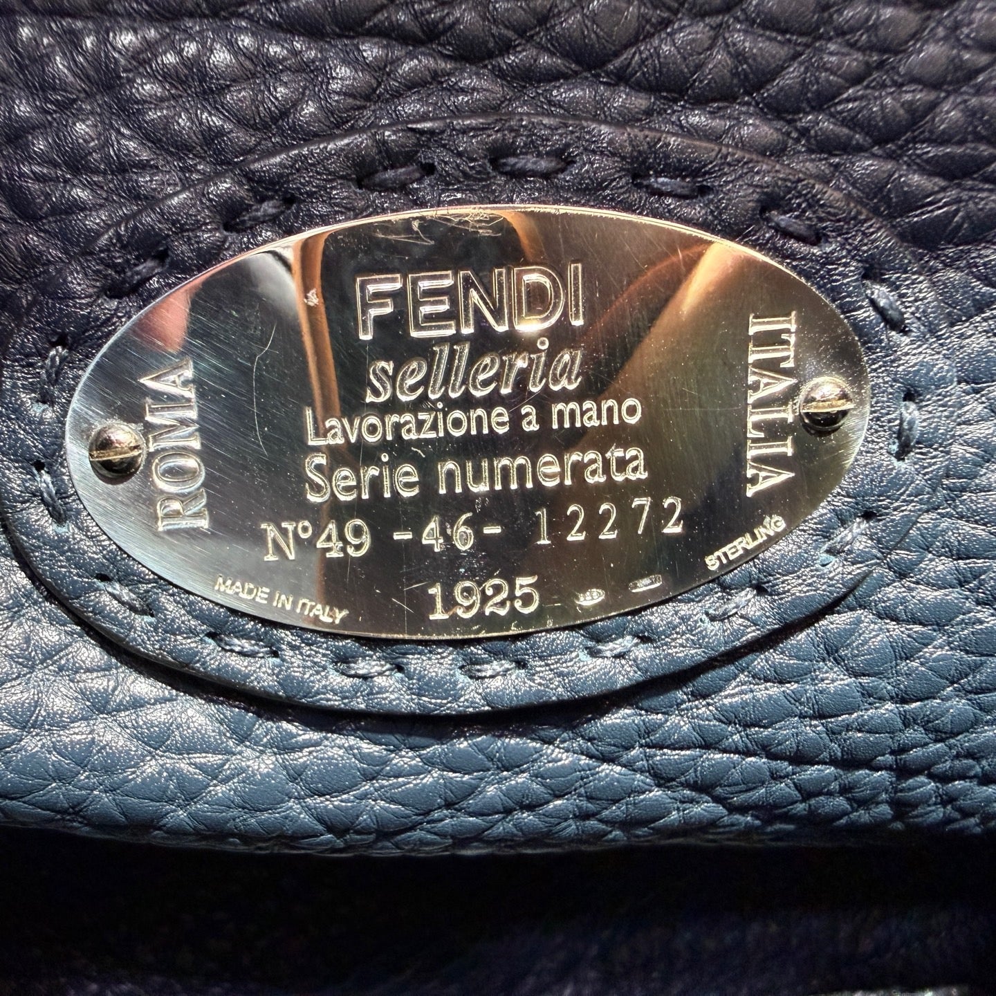 Fendi - Peekaboo - Leather - Blue - (large)