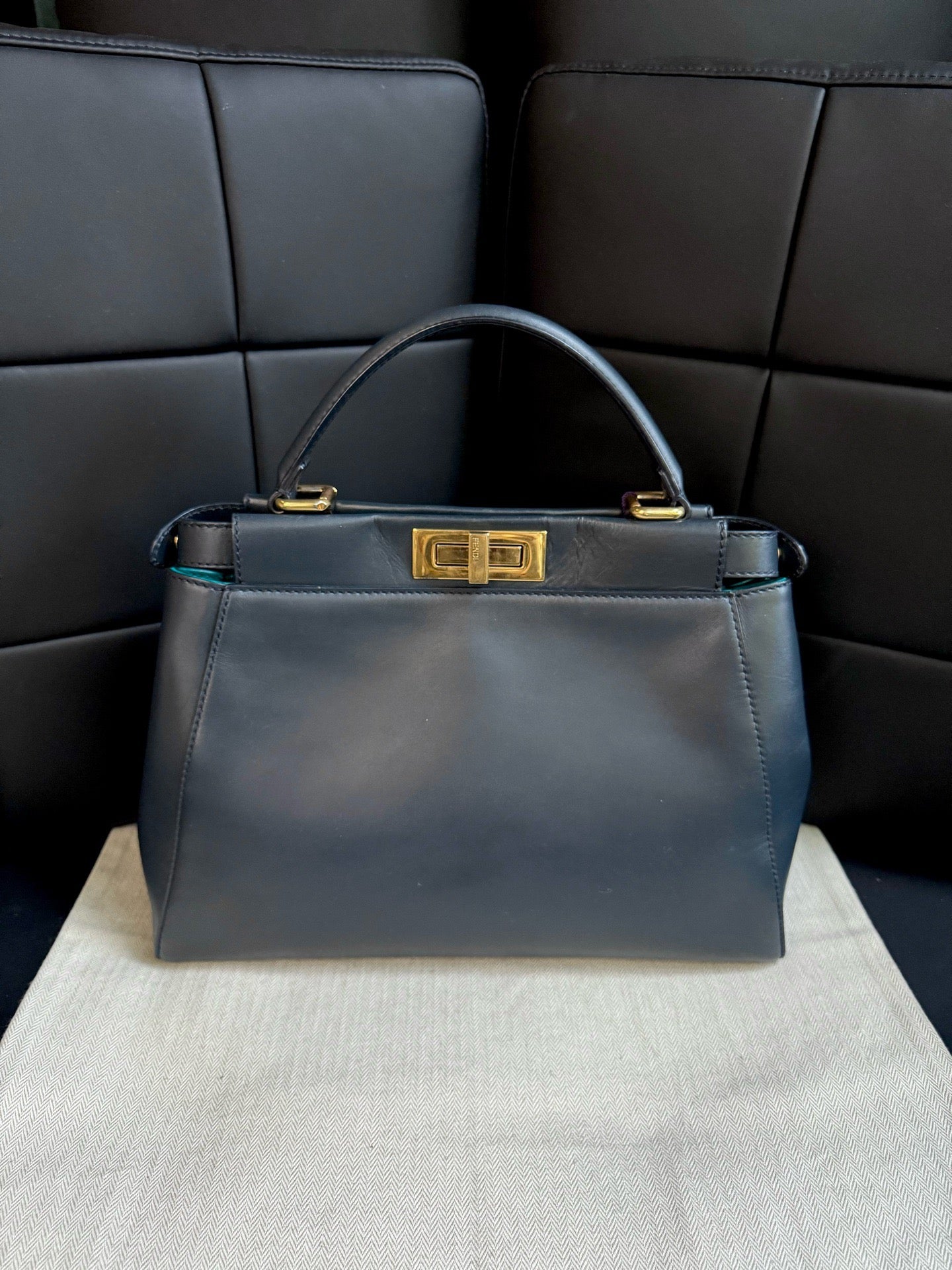 Fendi - Peekaboo - Leather - Blue - (Medium)