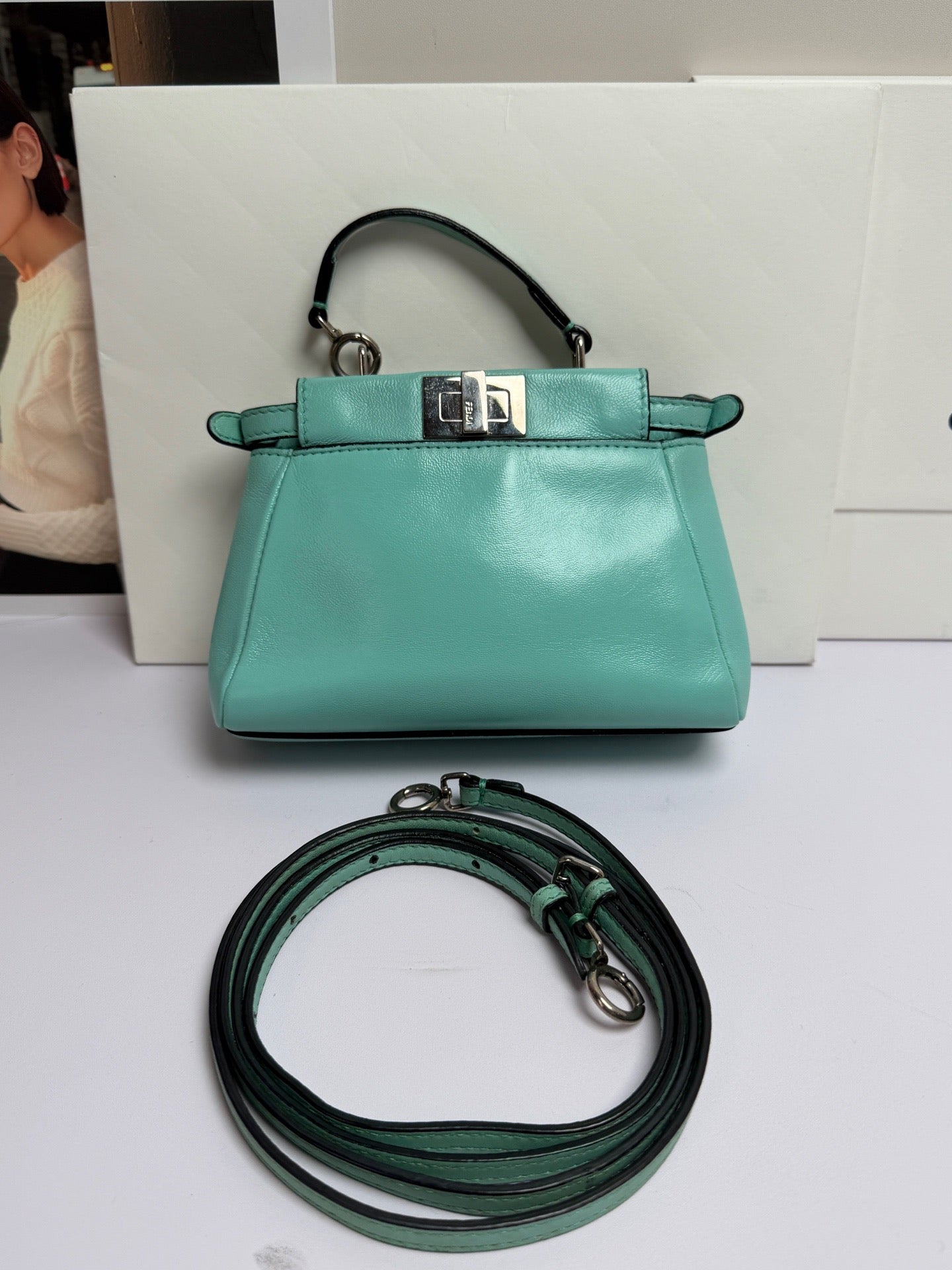 Fendi - Peekaboo - Leather - Blue - (mini)