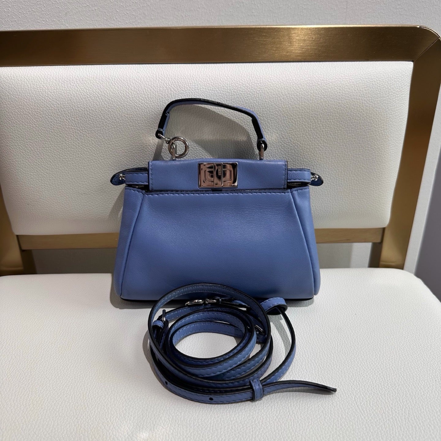 Fendi - Peekaboo - Leather - Blue - (mini)