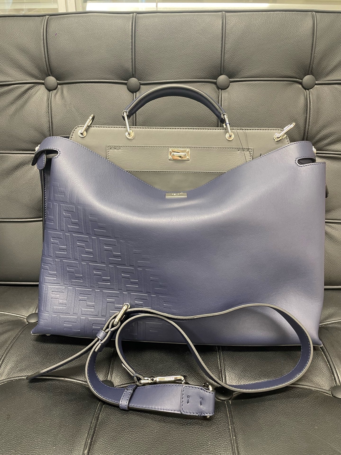 Fendi - Peekaboo - Leather - Blue - (Other)