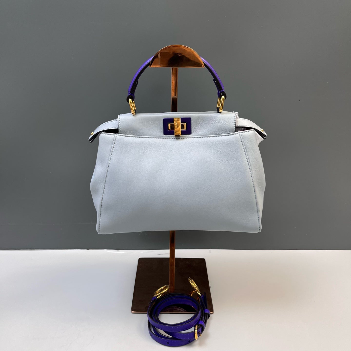 Fendi - Peekaboo - Leather - Blue - (small)