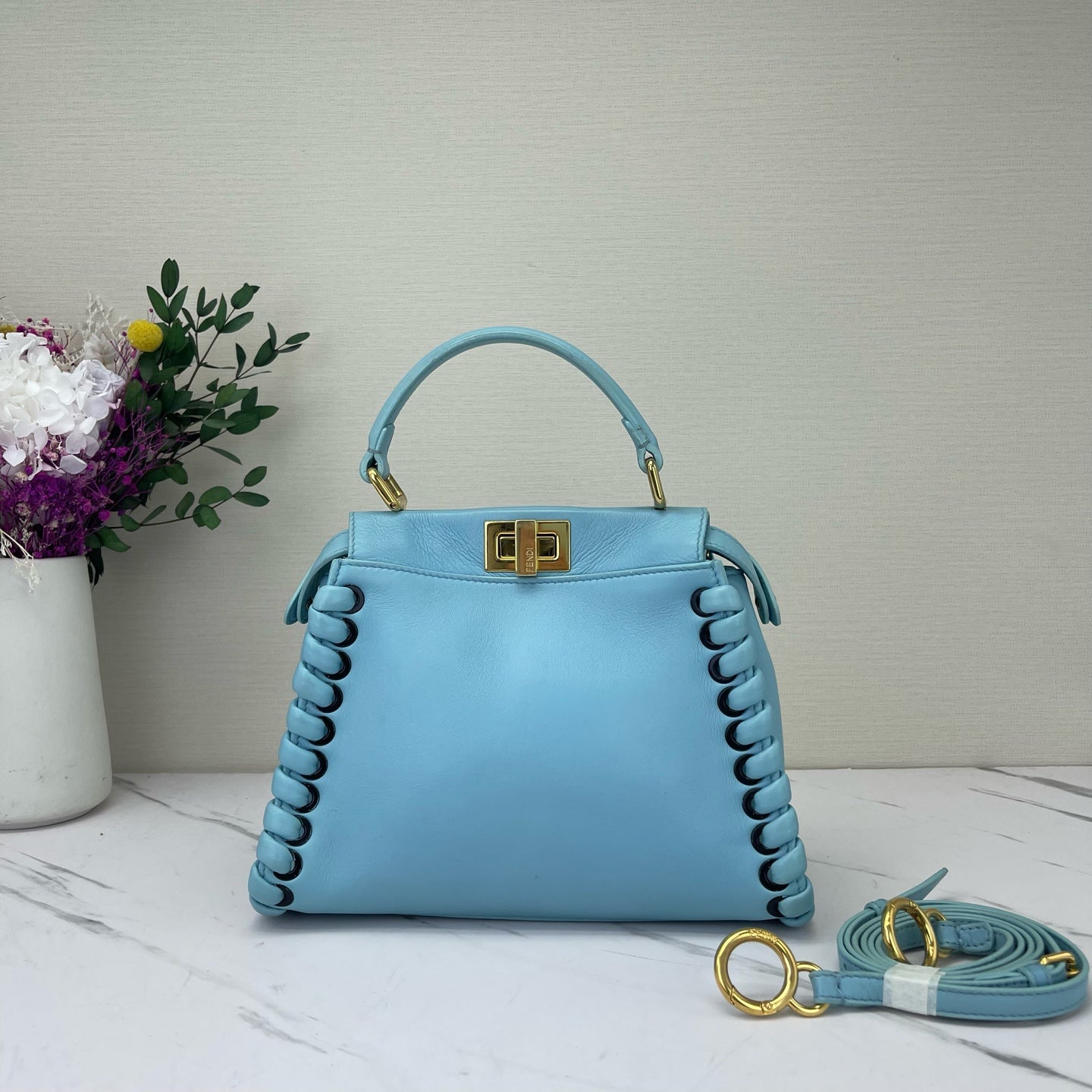Fendi - Peekaboo - Leather - Blue - (small)