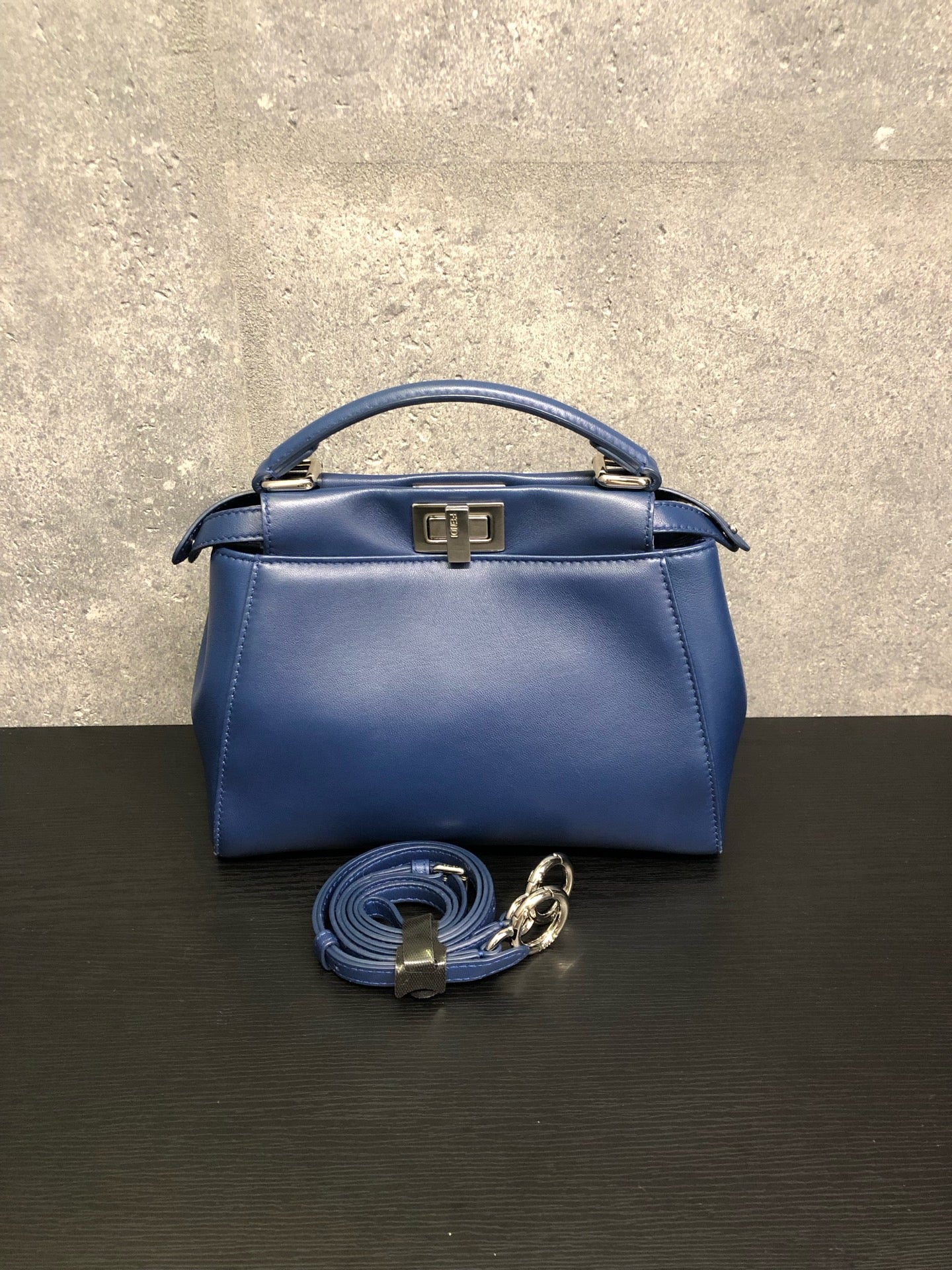 Fendi - Peekaboo - Leather - Blue - (Small)