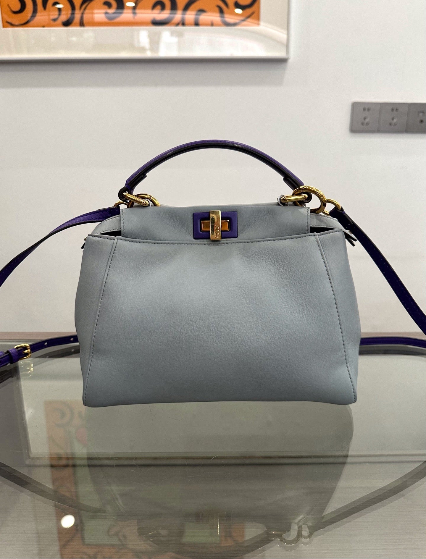 Fendi - Peekaboo - Leather - Blue - (Small)
