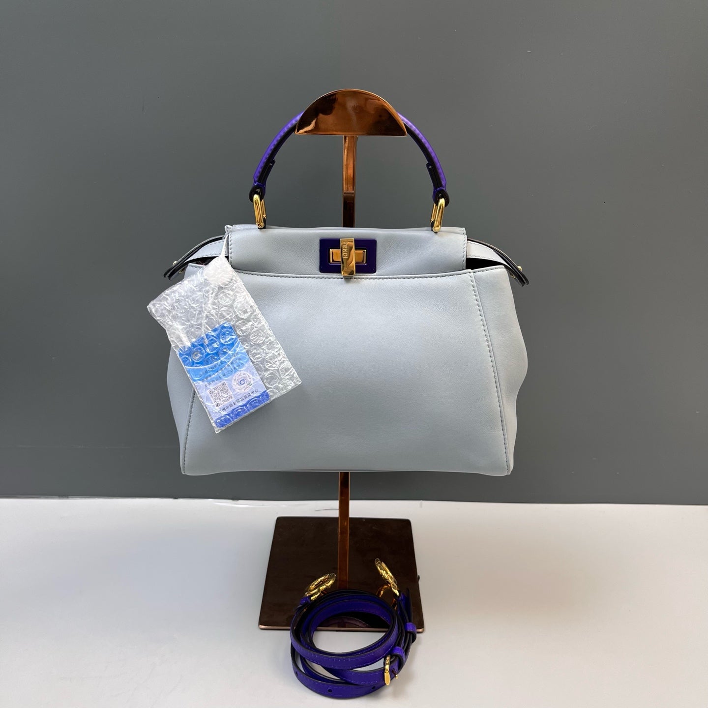 Fendi - Peekaboo - Leather - Blue - (small)