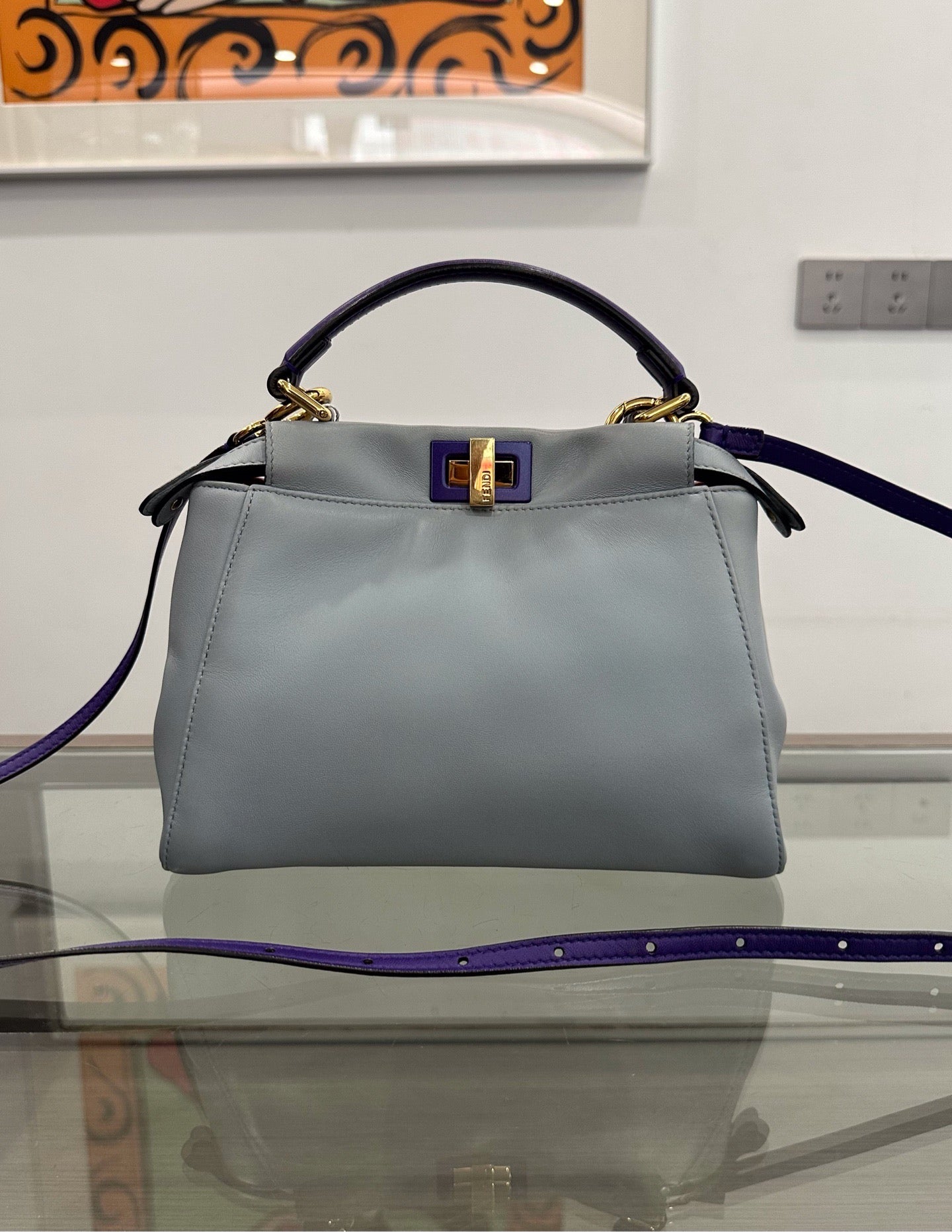 Fendi - Peekaboo - Leather - Blue - (Small)