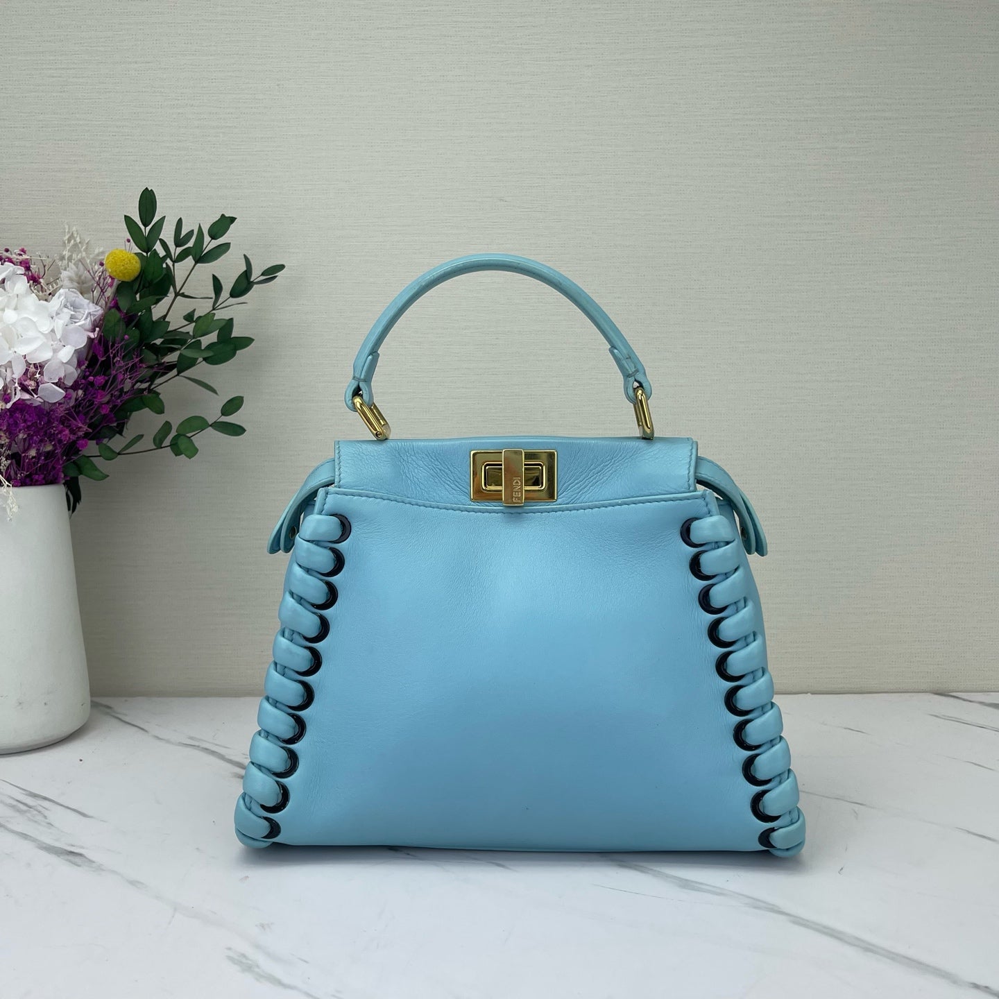 Fendi - Peekaboo - Leather - Blue - (small)