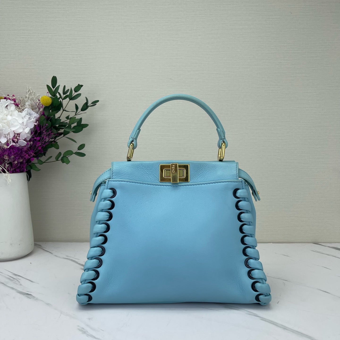 Fendi - Peekaboo - Leather - Blue - (small)