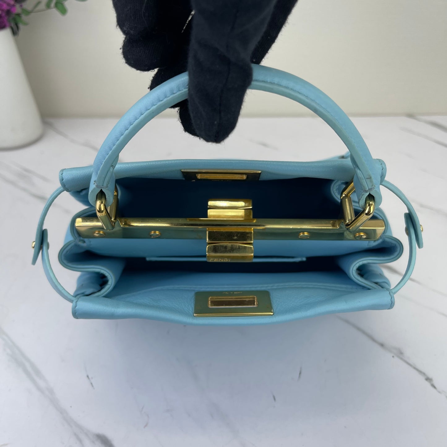 Fendi - Peekaboo - Leather - Blue - (small)