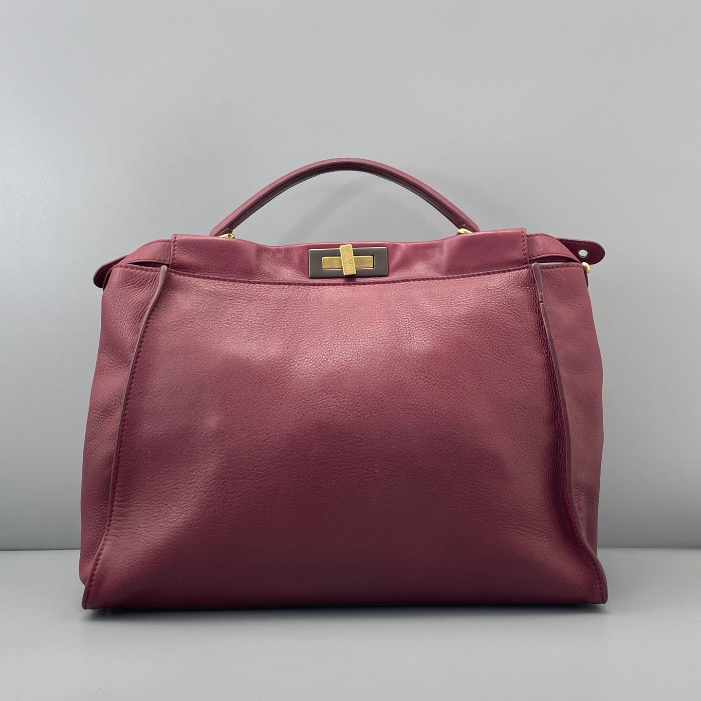Fendi - Peekaboo - Leather - Burgundy - (large)