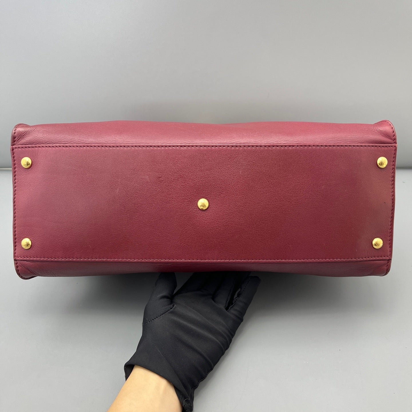 Fendi - Peekaboo - Leather - Burgundy - (large)