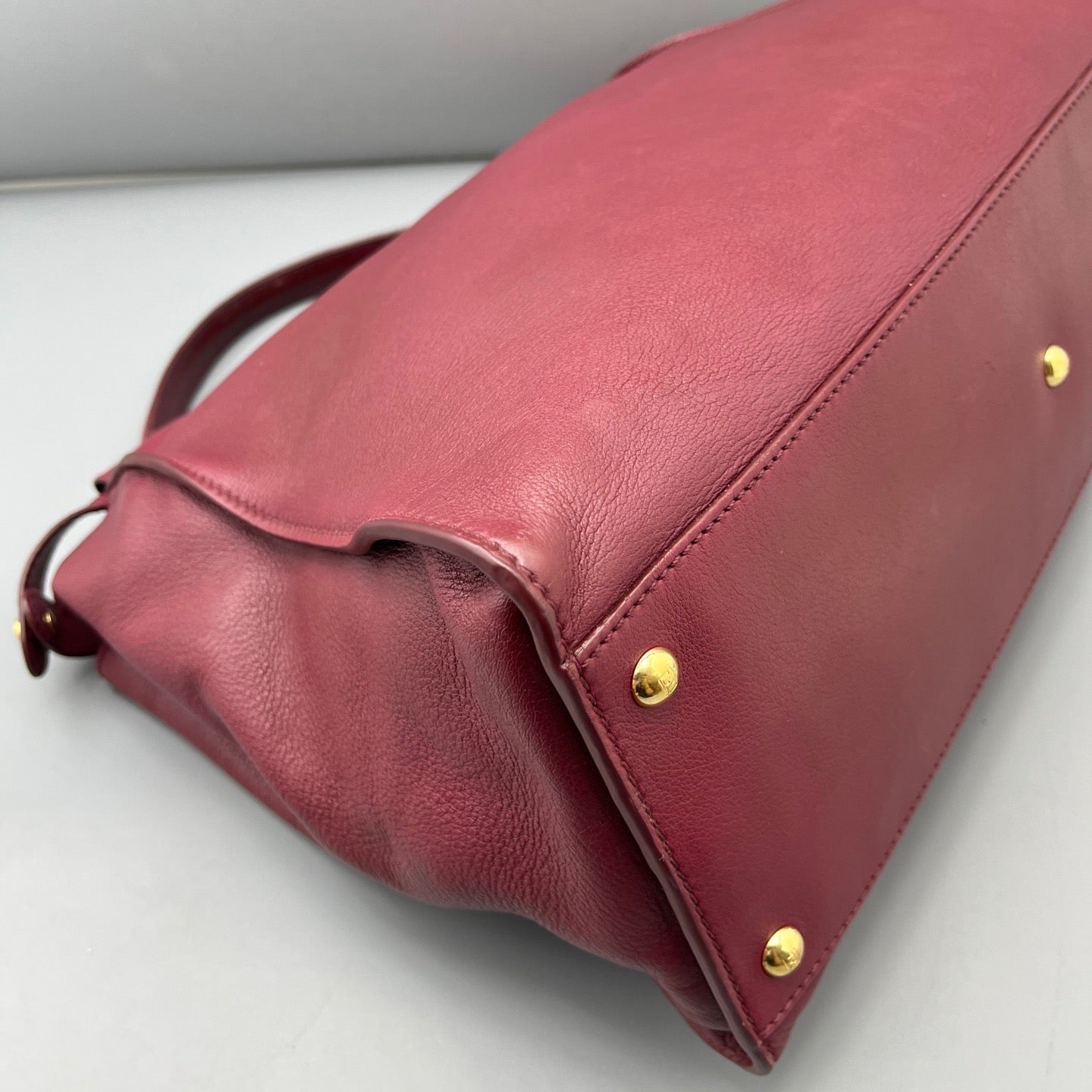 Fendi - Peekaboo - Leather - Burgundy - (large)