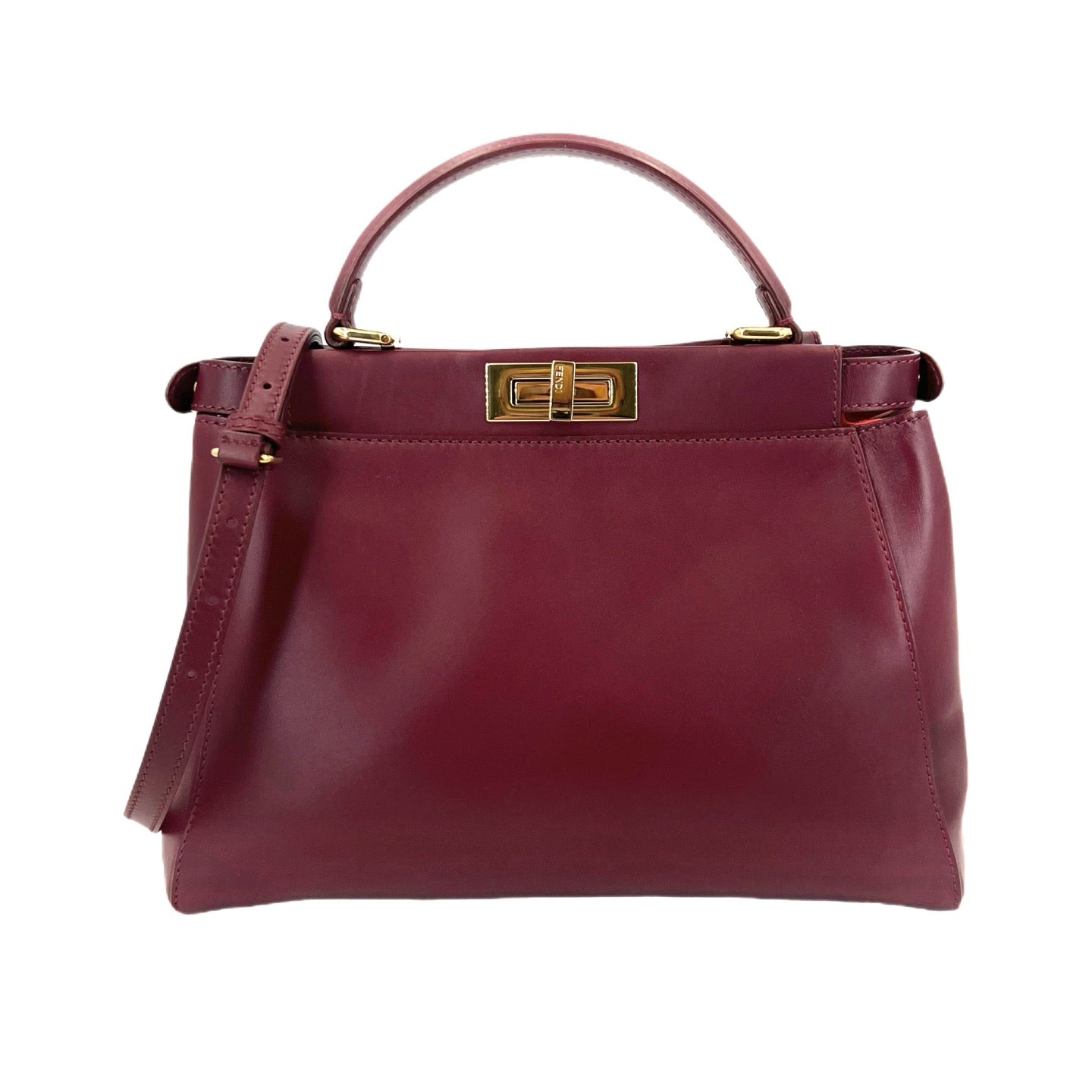 Fendi - Peekaboo - Leather - Burgundy - (medium)