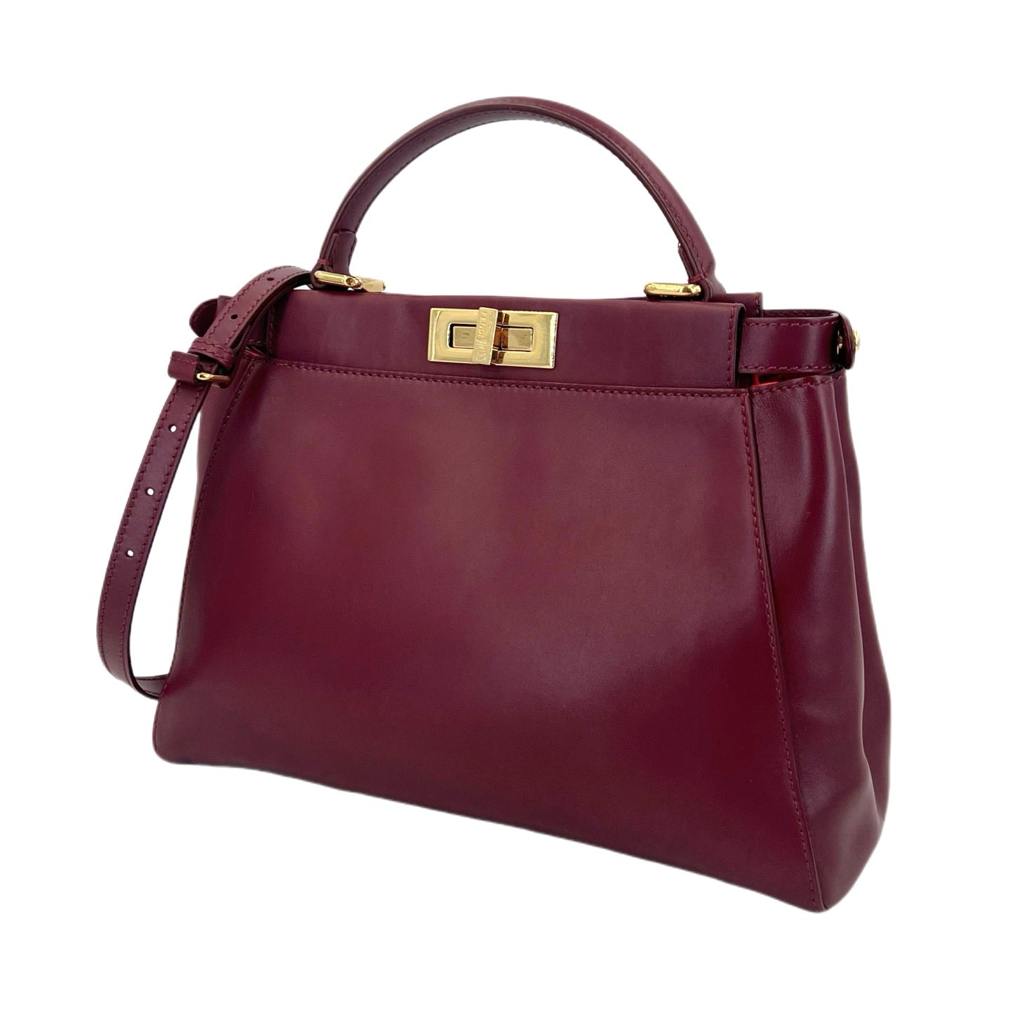 Fendi - Peekaboo - Leather - Burgundy - (medium)